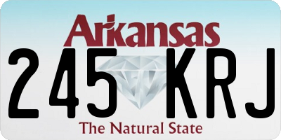 AR license plate 245KRJ