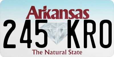 AR license plate 245KRO