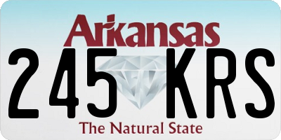 AR license plate 245KRS