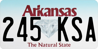 AR license plate 245KSA