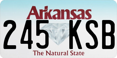 AR license plate 245KSB