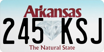AR license plate 245KSJ