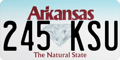 AR license plate 245KSU