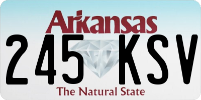 AR license plate 245KSV