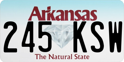 AR license plate 245KSW