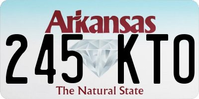 AR license plate 245KTO