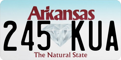 AR license plate 245KUA