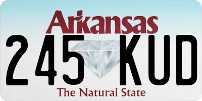 AR license plate 245KUD