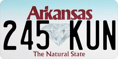 AR license plate 245KUN