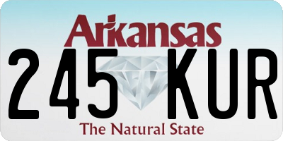 AR license plate 245KUR