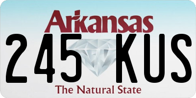AR license plate 245KUS