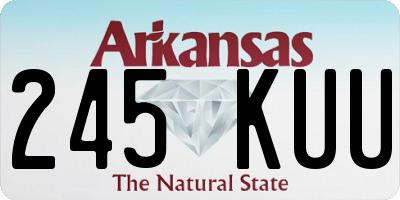 AR license plate 245KUU