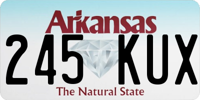 AR license plate 245KUX