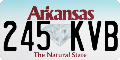 AR license plate 245KVB