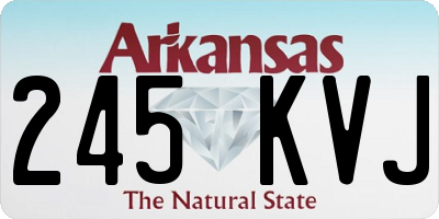 AR license plate 245KVJ