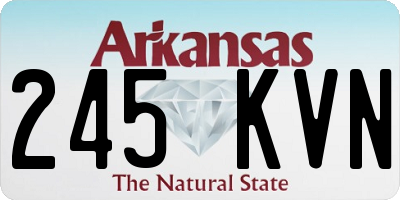 AR license plate 245KVN