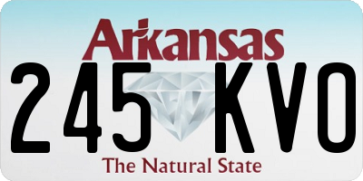 AR license plate 245KVO