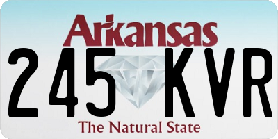 AR license plate 245KVR