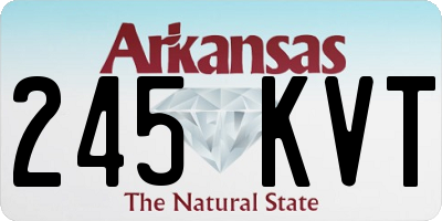 AR license plate 245KVT