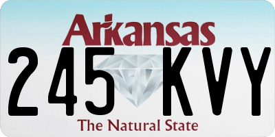 AR license plate 245KVY