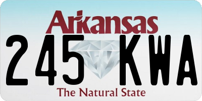 AR license plate 245KWA