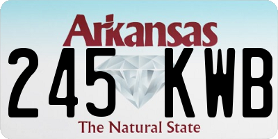 AR license plate 245KWB