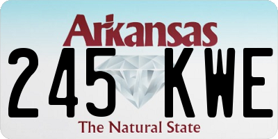 AR license plate 245KWE