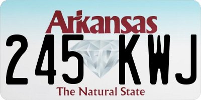 AR license plate 245KWJ