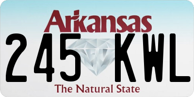AR license plate 245KWL