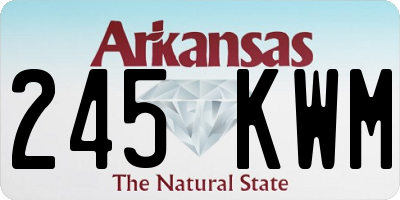 AR license plate 245KWM