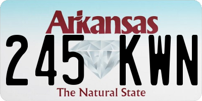 AR license plate 245KWN