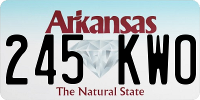 AR license plate 245KWO