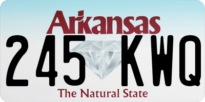 AR license plate 245KWQ