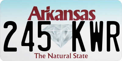 AR license plate 245KWR