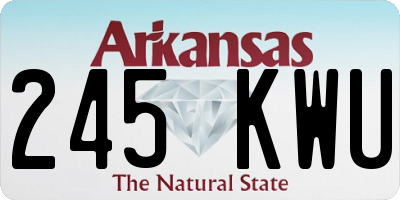 AR license plate 245KWU