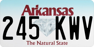 AR license plate 245KWV