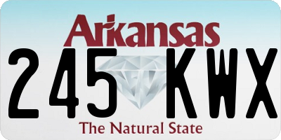 AR license plate 245KWX