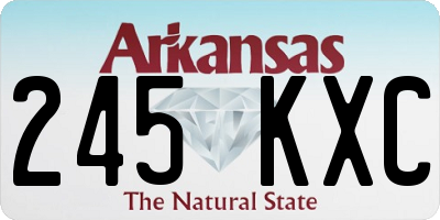AR license plate 245KXC