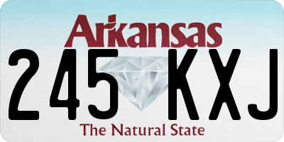 AR license plate 245KXJ