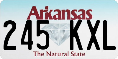 AR license plate 245KXL