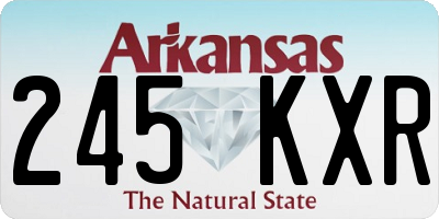 AR license plate 245KXR