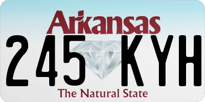 AR license plate 245KYH