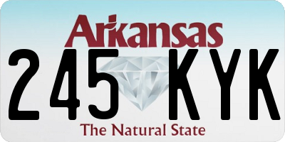AR license plate 245KYK