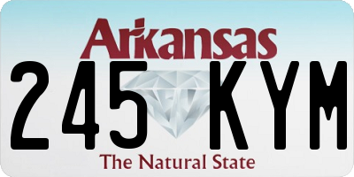 AR license plate 245KYM