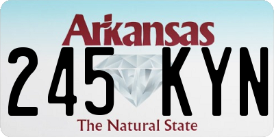 AR license plate 245KYN