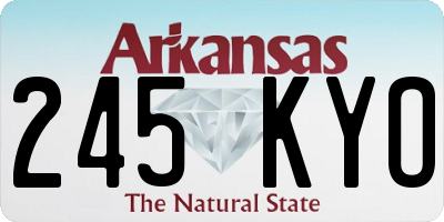 AR license plate 245KYO