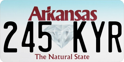 AR license plate 245KYR