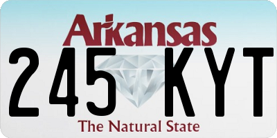 AR license plate 245KYT