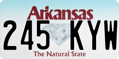 AR license plate 245KYW