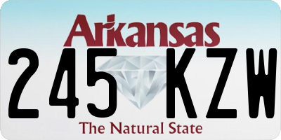 AR license plate 245KZW